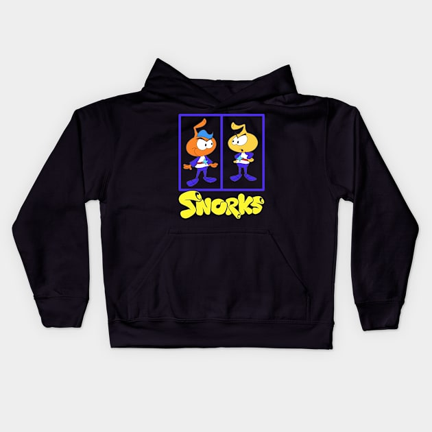 Snorkland Wonders Relive the Colorful World and Memorable Interactions of the Snorks Film on a Tee Kids Hoodie by Frozen Jack monster